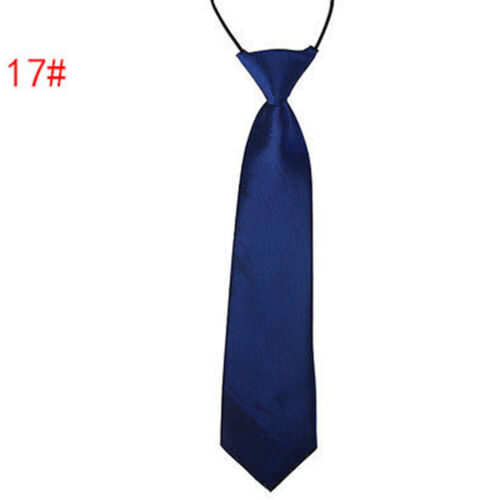 Teenage Boy KIDS 7-14 Years Old Solid Color Adjustable Necktie Tie Wedding Party - Picture 15 of 52