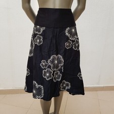 Rock von Agnès B. Paris, 40 Frankreich 42 schwarz weiß swinging cotton Agnes B