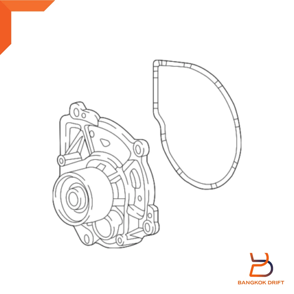 Water Pump + Gasket For Chevrolet Colorado Trailblazer S10 RG DIESEL 2.5L 2.8L - Image 2 of 4