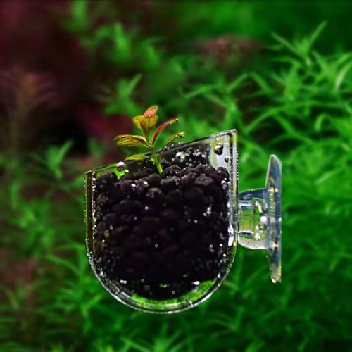 2/4X Clear Acrylic Aquatic Plant Mini Cup Fish Tank Plant Pots Aquarium Decor UK - Picture 10 of 19