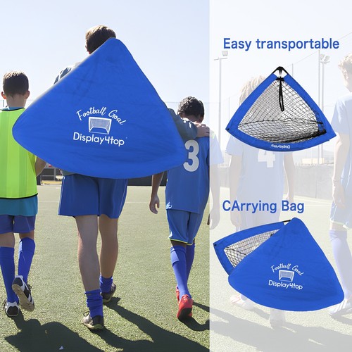 2025New Folding Football Goal 2PCS with All-Weather Net for Kids/Adults Outdoor - Picture 5 of 9