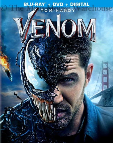 Marvel Venom Antihero Superhero Movie on Blu-ray and DVD with Digital Copy Code - Picture 1 of 3