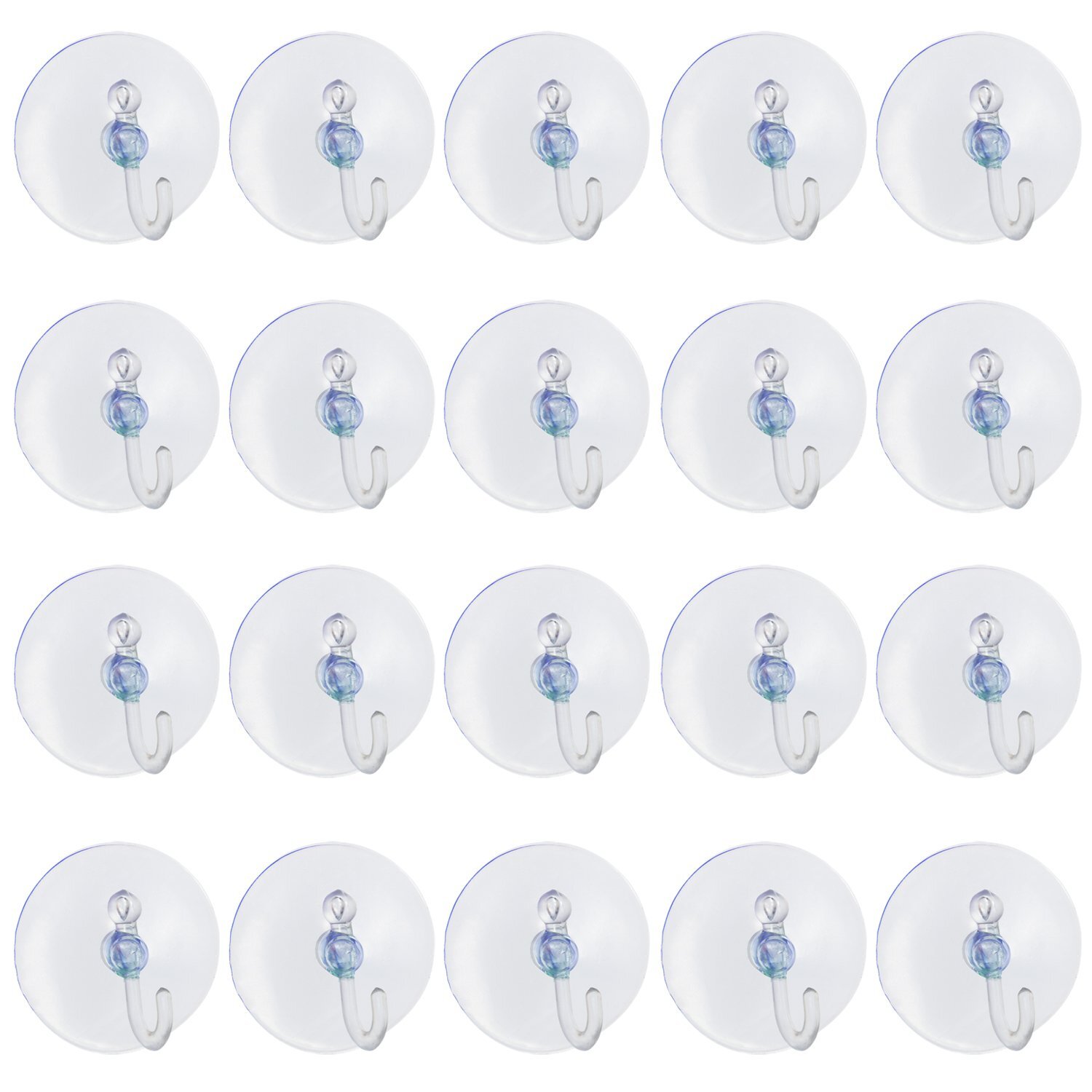 TRIXES 20 ventose con gancio in plastica ventose trasparenti per finestre e s...