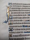 Orig Vellum Leaf Books Of Hours 17 Initials Gold Manuscript Italian 1480 Ad