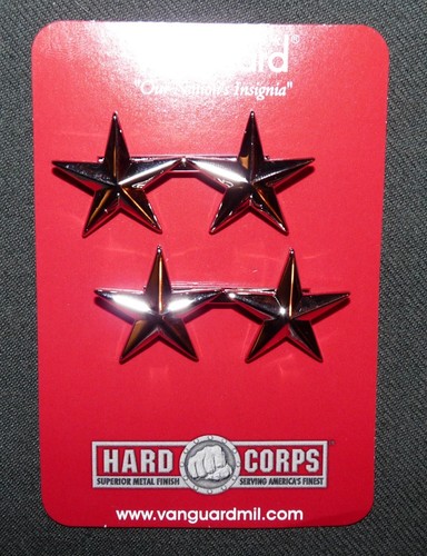 Original US Army Major General O8 passendes Metallrangabzeichen (Vanguard - Neu im Karton)