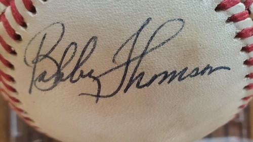 DUAL Signed Richie Ashburn & Bobby Thomson Official Baseball JSA COA HOF - Picture 3 of 5