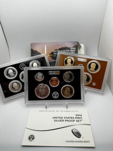 2014 United States Mint SILVER Proof Set, OGP w/ COA. 14 COINS - 第 1/2 張圖片