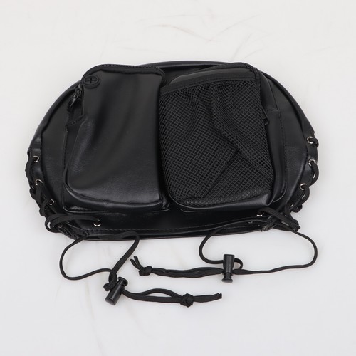 Black Driver Rider Backrest Organizer Bag Pocket For Harley Touring Street Glide - Picture 2 of 16