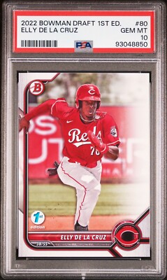 2022 Bowman Draft Elly de La Cruz 1st Edition #BD80 PSA 10 GEM MINT