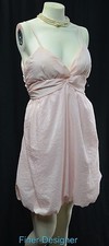 Nikibiki Pale Pink blush knee Dress Evening bubble padded bust adj straps L NEW