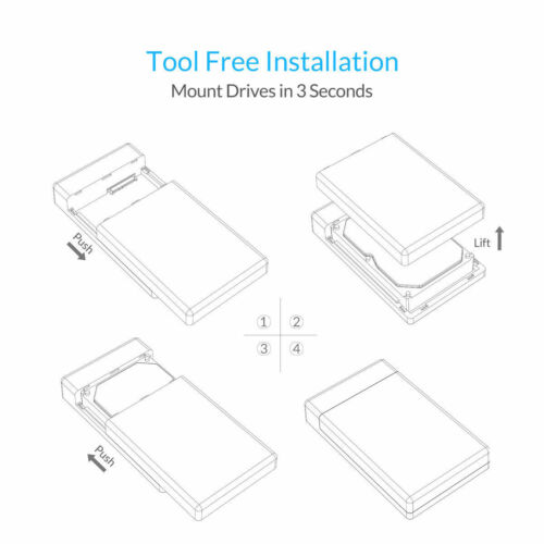 ORICO USB 3.0 Tool Free 3.5" Inch HDD SATA External Hard Drive Enclosure AU Plug - Picture 4 of 11