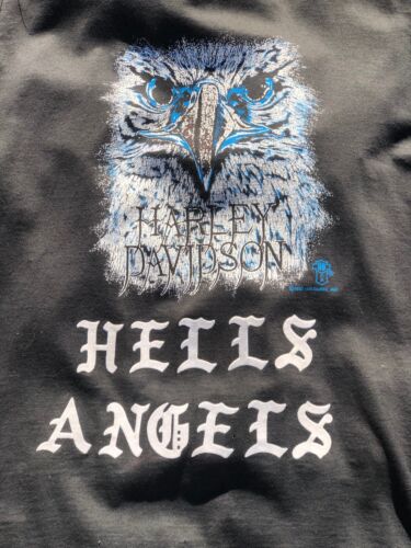 Vintage 1987 Harley Davidson T-shirt size large EAGIE 50/50 MADE IN USA - Picture 2 of 3