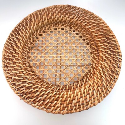 RATTAN LADEPLATTE NATUR 32 CM HOCHZEIT EVENT BOHO RUSTIKAL DEKO