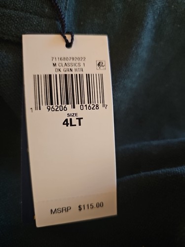 Men's Polo Ralph Lauren Long Sleeve Polo Dark Heather Green Size 4 Large Tall - Picture 5 of 5