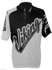 Viking Heritage Short Sleeve Full Zip Cycle / Bike Jersey White / Black Bargain