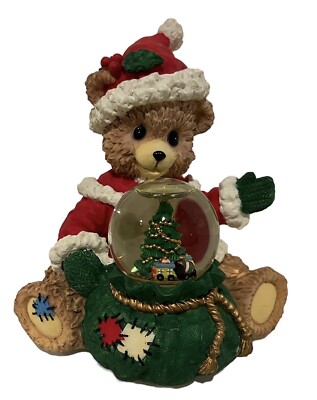 The San Francisco Music Box Company Resin Teddy Bear Santa