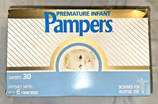 Pampers premature infant preemies diapers 1981 VTG vintage 30 CT