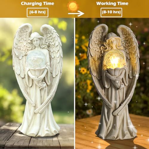 Angel Statues for GardenGarden Angels Outdoor Statue Solar Garden