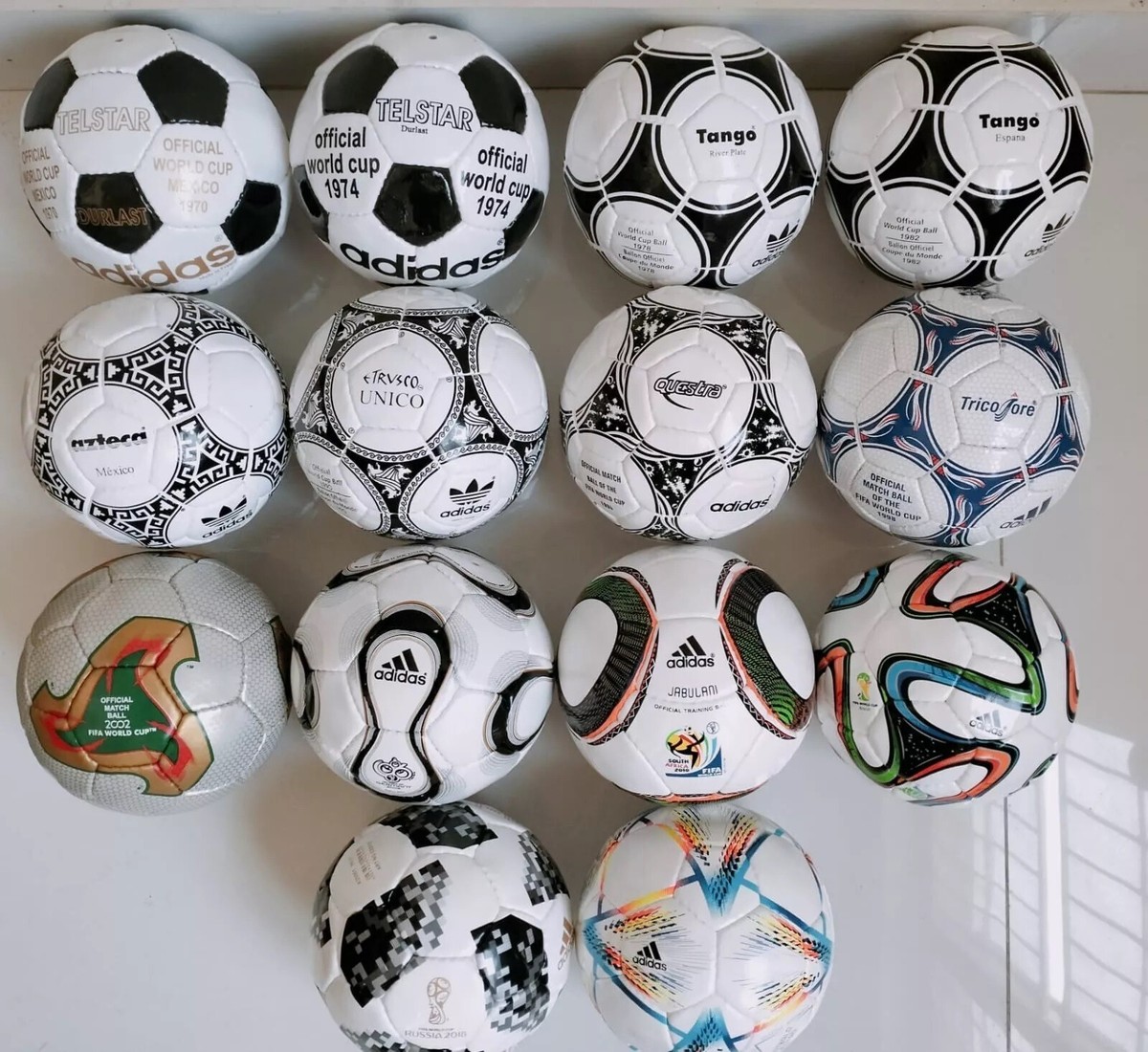 Adidas historical mini ball set 14 pcs FIFA World cup 1970