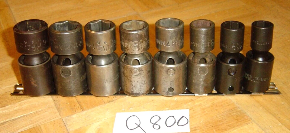 MAC TOOLS 8 PIECE 1/2 DRIVE METRIC SWIVEL IMPACT SOCKET SET 6 POINT - Image 4 of 4