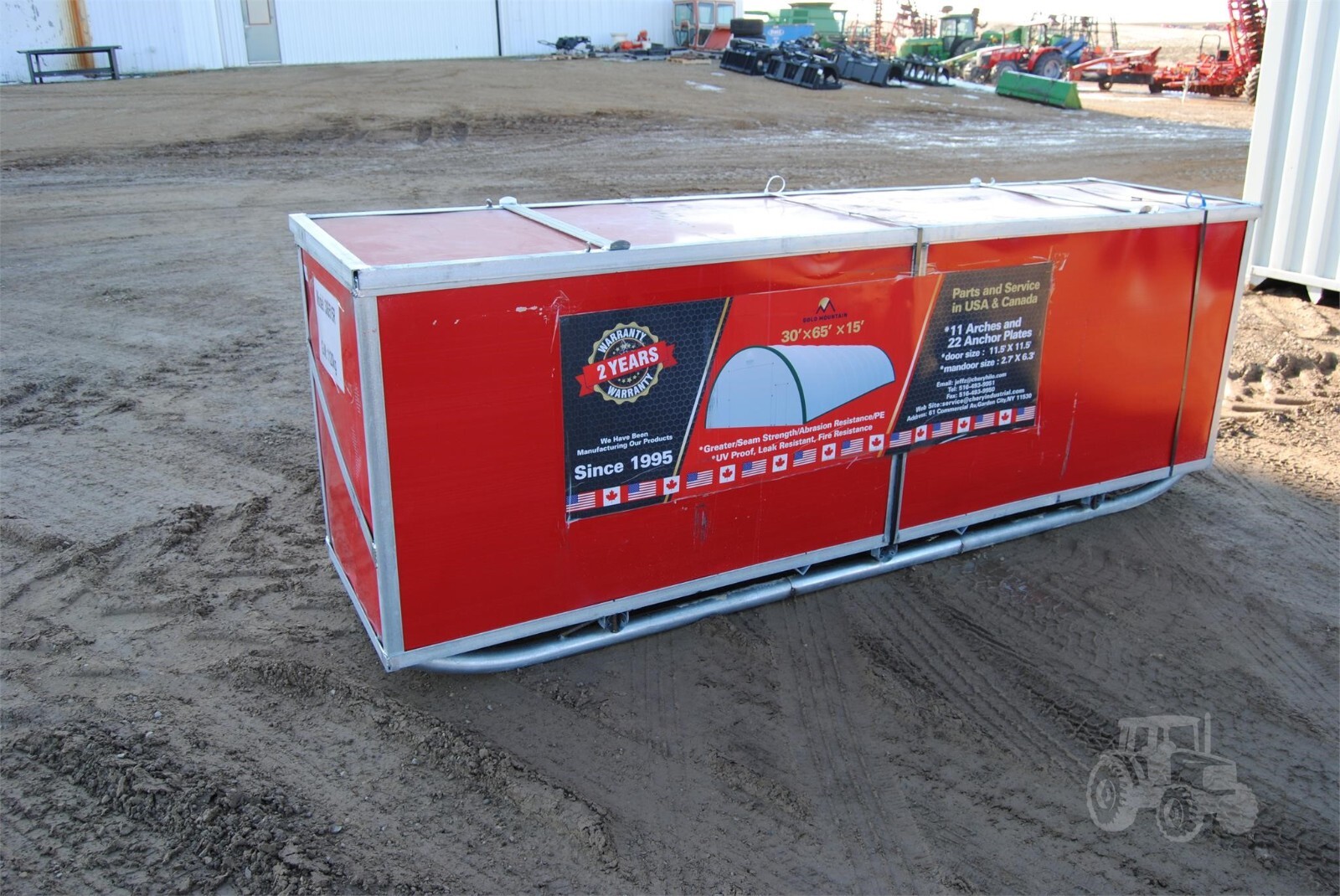 30X65X15 GOLD MOUNTAIN CANVAS FABRIC BUILDING SHELTER CARPORT BOAT