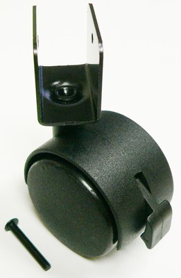 Ruota TELLURE Per Sedia, Attacco A Piastra In Nylon Grigio / Argento - Foto 12