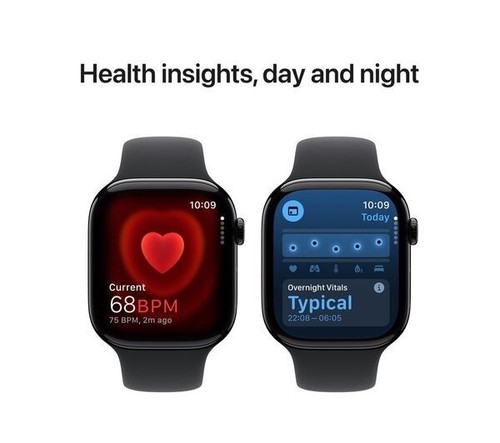 APPLE Watch Series 10 46 mm Cassa Jet Black Al con Cinturino Sport Nero, M/L GPS - Foto 9 di 21