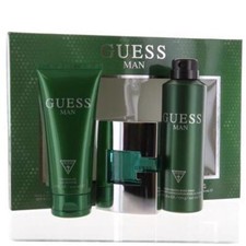 GUESS 3 PCS SET FOR MEN: 2.5 EDT SP  6.7 S/G  6 Oz BODY SPRAY New In Box