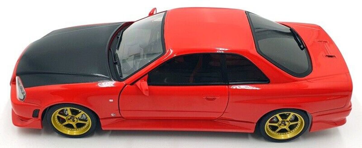 Greenlight 1999 Nissan Skyline GT-R (R34) Red w/ Black Hood Greenlight 1999 Nissan Skyline GT-R (R34) Red w/ Black Hood