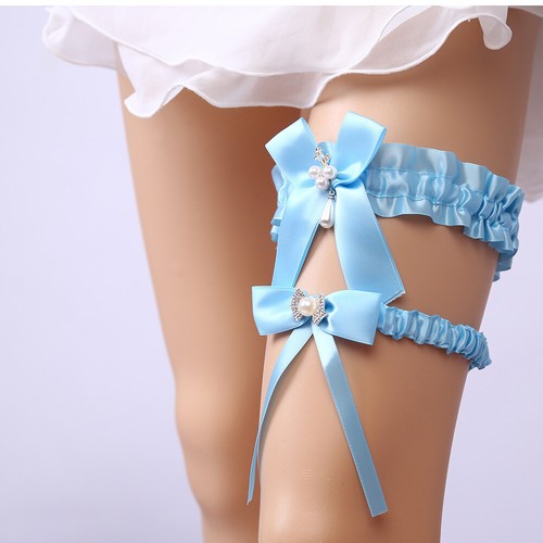 Lingerie Donna Anello Gambe Floreale Giarrettiera Cintura 2pz/Set Sposa Sospensione Pizzo Matrimonio - Foto 17 di 20