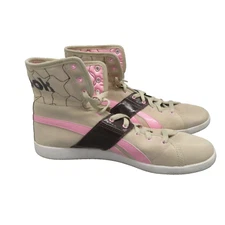 REEBOK CLASSIC VTG women's 9.5 suede HI TOP quillt FOLD OVER SNEAKERS 32-J16923