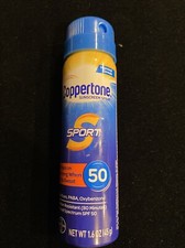 Coppertone SPF 50 Sunscreen Spray Sport Travel Size Improved Formula 1.6 oz Swim