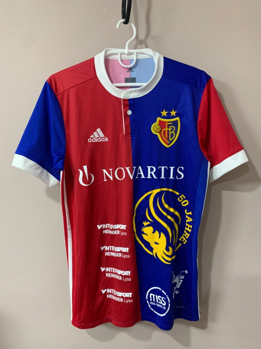 adidas アディダス FC Basle FC バーゼル ホーム ユニフォーム Basel 1893 Home Football Shirt Adidas Soccer Jersey Size S