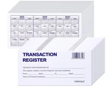 24 PCS Check Registers for Personal Checkbook, Easy to Read Checkbook Register