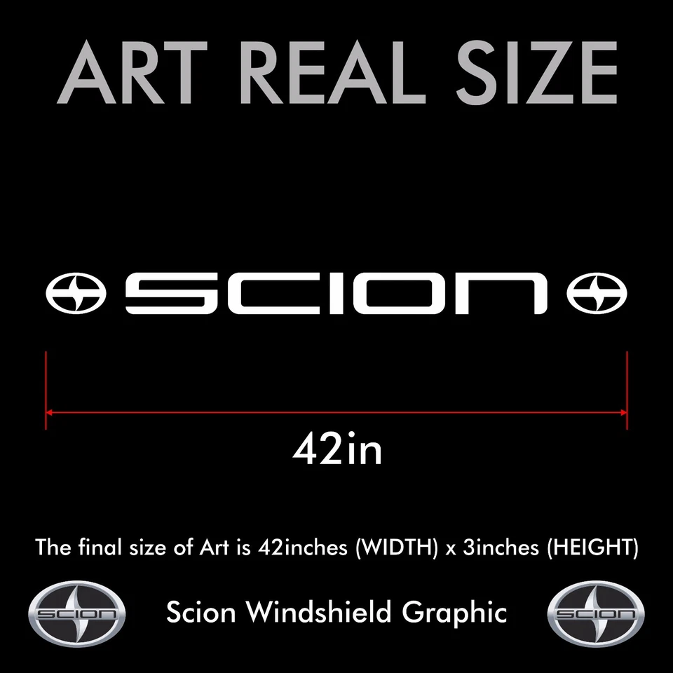 Vinilo calcomanía adhesiva para parabrisas Scion gráficos de vehículos |38 Foto 3 de 4