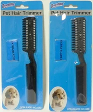 2 Pack Manual Pet Hair Trimmer with Extra Blades and Comb Grooming Dog Cat Razor