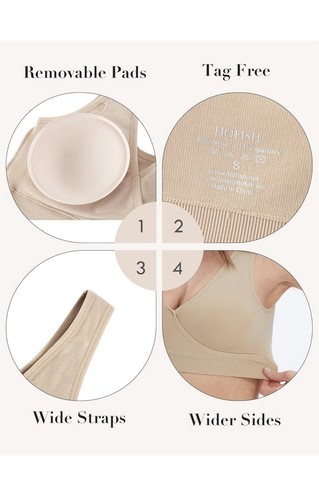 HOFISH 3 Pack Maternity Sleep Nursing Bras for Women, Seamless Wireless Everyday - Picture 4 of 10