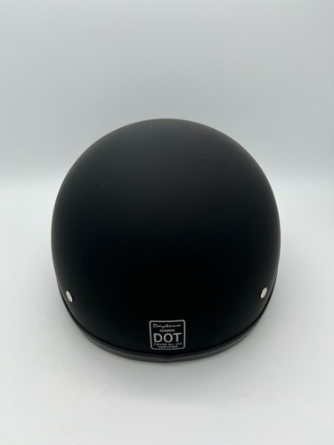 Daytona Hawk 1/2 Shell Helmet Quick Release Dull Black Small Open Box - Picture 4 of 7