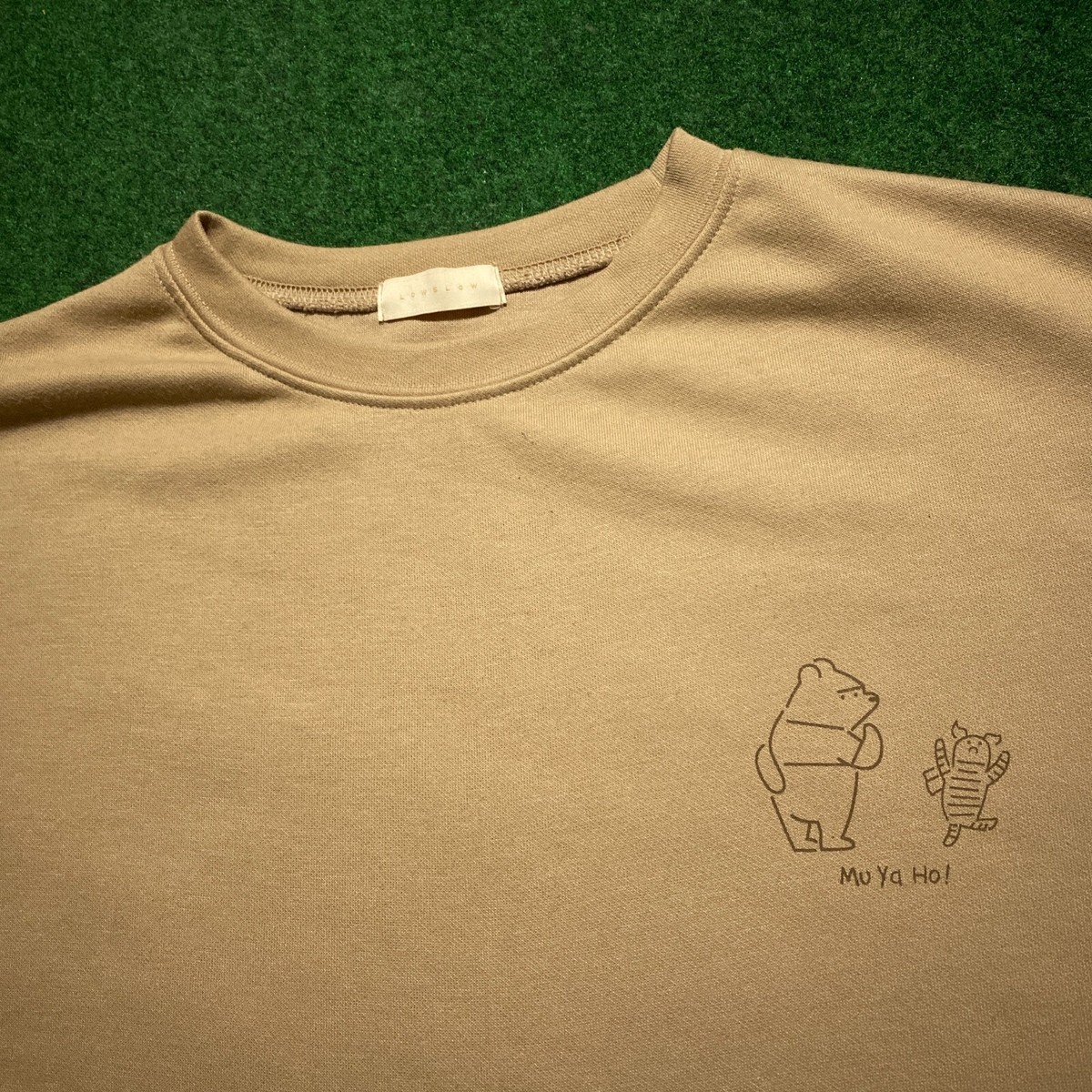 【U LAN】Earty Overfit Pig Short Sleeve Tee Womens Lowslow Winnie the Pooh and Piglet ``Mu Ya Ho!” T