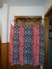  Sleeveless Maxi Dresses  GAP size M,S,XS, Navy Geo & Red Floral 100% rayon visc