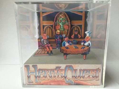 Hero’s Quest Quest For Glory I Spielburg Inn Shadow Box Diorama Cube Big Box PC