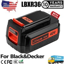 40V For Black & Decker 40Volt 4.0Ah MAX Lithium Ion Battery LBX36 LBX2040 LBXR36