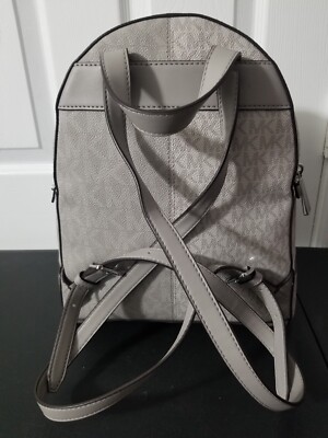 Michael Kors Rhea Zip Medium Backpack Aluminum/Pearl Gray | eBay Michael Kors Rhea Zip Medium Backpack Aluminum/Pearl Gray | eBay