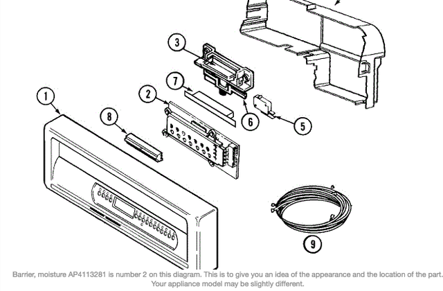 BG46) 99002268 WHIRLPOOL Moisture barrier | eBay