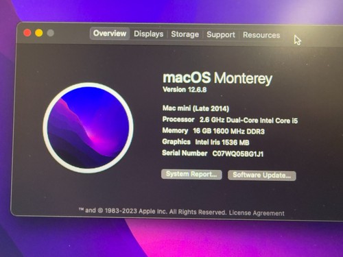 Late 2014 Mac Mini (A1347) 2.6GHz i5-4278U 16GB RAM 1TB HDD macOS Monterey - Photo 2/17