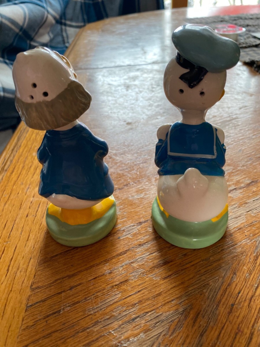 Vintage Walt Disney Donald Duck & Ludwig Von Drake Salt & Pepper