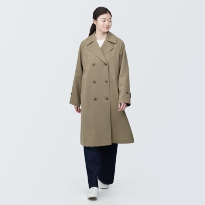 MUJI Womens Water Resistant Trench Coat 83551254 S-XL size 3
