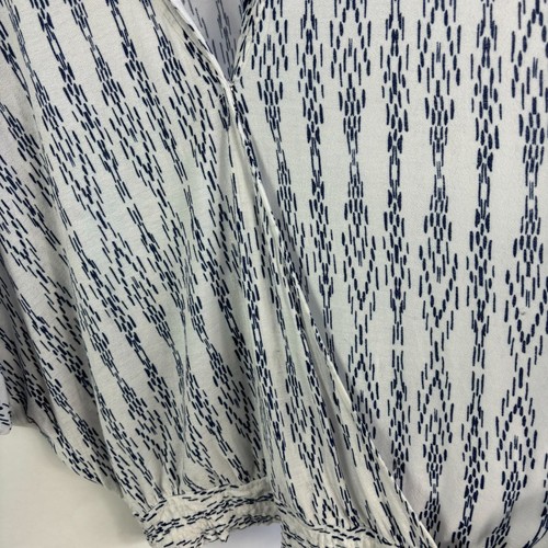 Anthropologie Postmark Ikat Fledermaus Top XS / S oversized blau Boho crossover - Bild 3 von 11