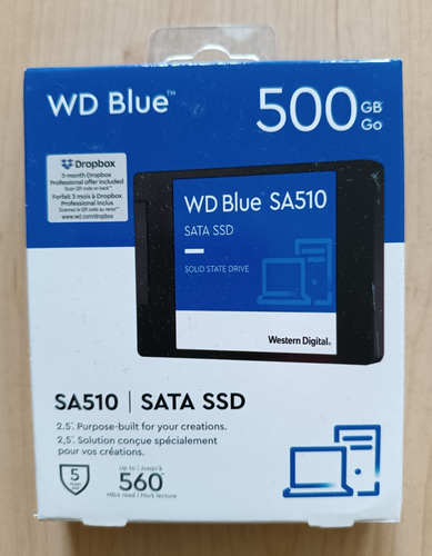 Western Digital Blue 500GB SATA Interne SSD (WDS500G3B0A)