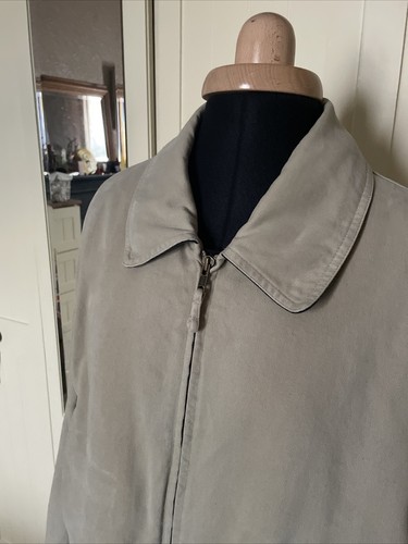 FRASER MENSWEAR Men's Light Beige Cotton Full Zip Padded Collared Jacket Size L - Picture 2 of 14